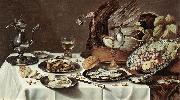 CLAESZ, Pieter Still-life with Turkey-Pie cg France oil painting artist
